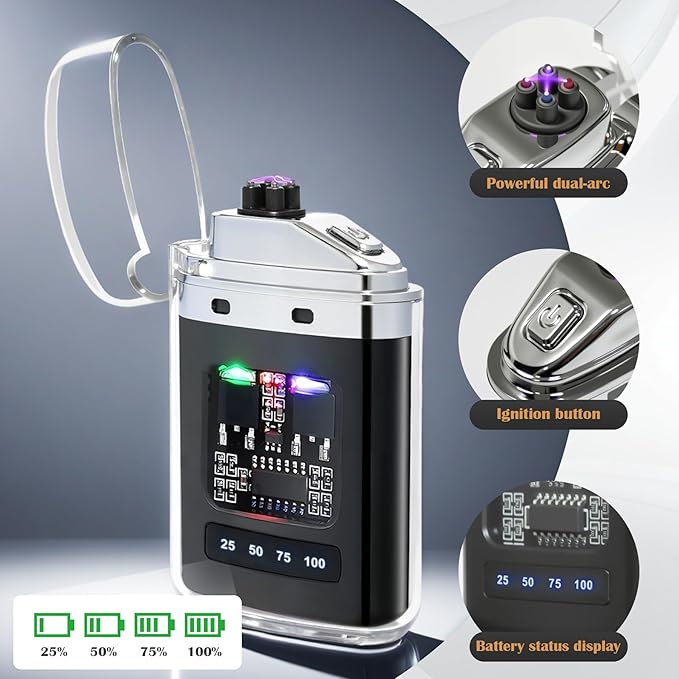 endendedor electrico, linterna, cargador usb